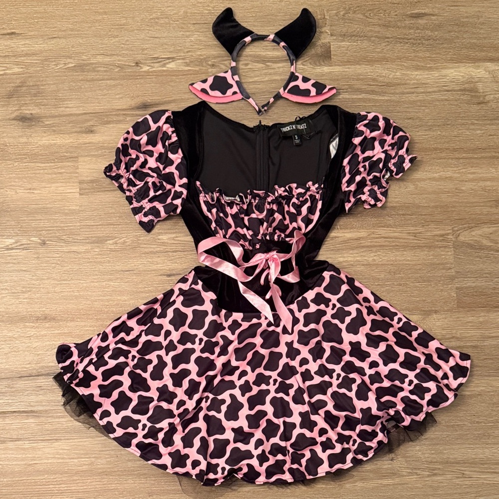 Pink and Black Cow Print Adult Costume